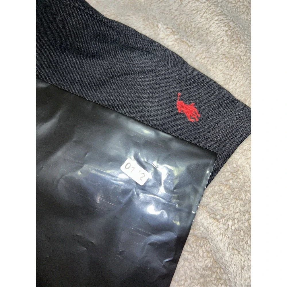Polo Ralph Lauren Boys Sz 12-13 Large Black Crew Neck Long Sleeve Casual Tee